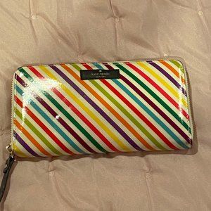 Kate Spade Rainbow Multi Stripe Wallet *RARE*